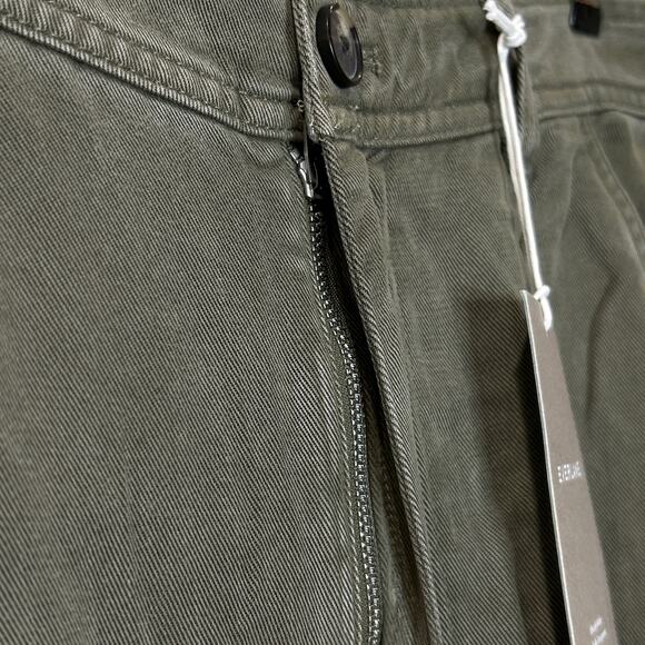 Everlane The Tencel Relaxed Chino Pants Olive Green High Rise Women 6 NWT Pocket - Picture 6 of 12